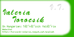 valeria torocsik business card